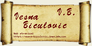 Vesna Biculović vizit kartica